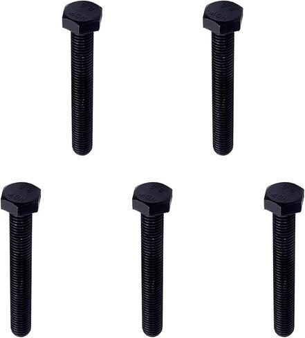 Aicosineg 5Pcs M10x75mm Carbon Steel Grade 8.8 External Hex Head Screw Bolts Metric Thread Hexagon Bolts Fastener Bolts for Hardware Furniture Industry Machinery Black 3.21x0.62inch in Kuwait