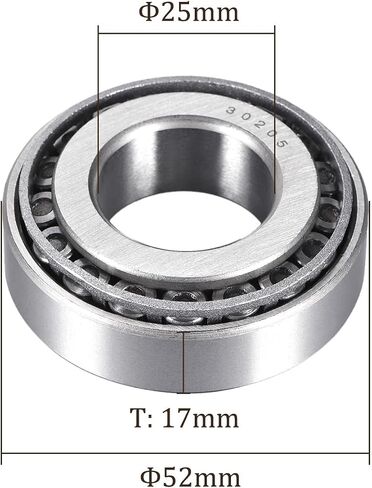 30205 Tapered Roller Bearing - [25mm x 52mm x 17mm] Chrome Steel Bearing for Conveyor System Use in Saudi Arabia