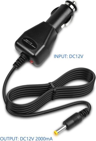 DC 12V Car Charger for Portable DVD Player, Replacement Car Cigarette Lighter Adapter Power Cord for Sylvania/DBPOWER/UEME/HDJUNTUNKOR/DRJ Portable DVD, 6ft Extra Long (12V - 24V in) in Kuwait