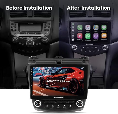maXpeedingrods Car Stereo Radio for Honda Accord 7th 2003-2007, Wireless Apple Carplay Android Auto, 10.1 Inch IPS Touch Screen Head Unit, GPS Navigation, Bluetooth, WiFi, USB in Saudi Arabia