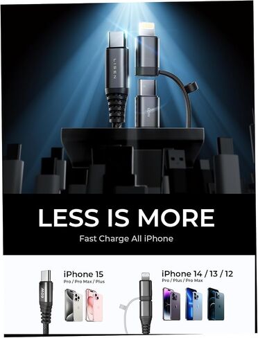 LISEN 54W USB C Car Charger Adapter [Mini & Metal] Cigarette Lighter USB Charger Fast Charging [PD QC 3.0] USBC Car Phone Charger for iPhone 15 Pro Max Plus 14 Samsung Galaxy S24 iPad Pro in Saudi Arabia