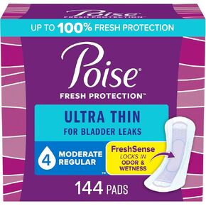 بويز فوط رفيعة للغاية لسلس البول للنساء، متوسطة الامتصاص، طول عادي، 144 قطعة (3 عبوات من 48 قطعة) (قد تختلف التعبئة) in Kuwait