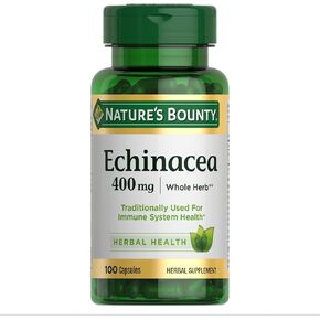 Nature's Bounty Echinacea, Herbal Supplement, Supports Immune Health, 400mg, 100 Capsules