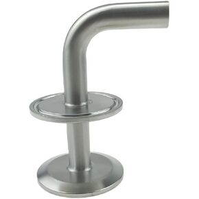 Tri Clover Compatible Dip Tube 1.5" TC x 1.5" TC x 0.5" OD Tube Tri Clamp Racking Arm for Kettle