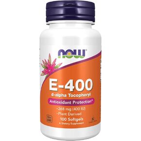 NOW Supplements, Vitamin E-400 IU, D-Alpha Tocopheryl, Antioxidant Protection*, 250 Softgels