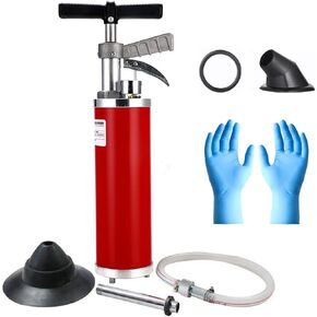 Portable High Pressure Kinetic Toilet Plunger,Air Drain Blaster Pump,with Visual Barometer air Plunger Drain Clog Remover Sink, air Pump for drains,Sink Pump Plunger