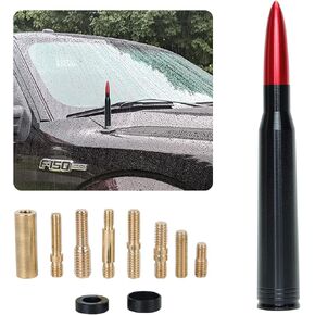 Bullet Antenna Car Vehicle Truck Replacement Antenna Compatible with Ford F150 F250 F350 Super Duty Raptor Dodge RAM 1500 2500 3500 (2pack Bullet Antenna)