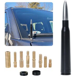 Bullet Antenna Car Vehicle Truck Replacement Antenna Compatible with Ford F150 F250 F350 Super Duty Raptor Dodge RAM 1500 2500 3500 (2pack Bullet Antenna)