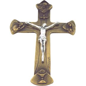 Italian Holy Trinity Crucifix Cross 6" Tall