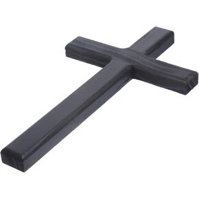 GRIRIW Cross Ornaments Catholic Cross Ornament Crosses Wall Decor Crucifix Wall Decor Christian Wooden Wall Cross Spiritual Decor Black Cross Hanging Cross Charcoal Log Pine Wood