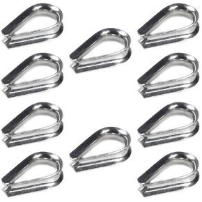 Yinpecly 10 Pcs 3/8" Wire Rope Thimbles M10 Cable Thimbles 304 Stainless Steel Thimble Rigging for 3/8 Inch Diameter Wire Rope Cable Thimbles Rigging