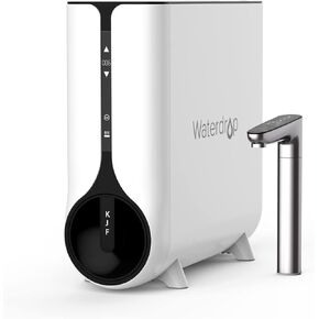 Waterdrop Reverse Osmosis System, Instant Hot Water Dispenser, 600 GPD, Reduce PFAS, Tankless, 2:1 Pure to Drain, Under Sink, TDS Reduction, Smart LED Faucet, Hot and Cold Water Dispenser Faucet