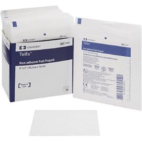 COVIDIEN 1050 Telfa Non-Adherent Pads Prepack, 4" x 3" (Pack of 50)