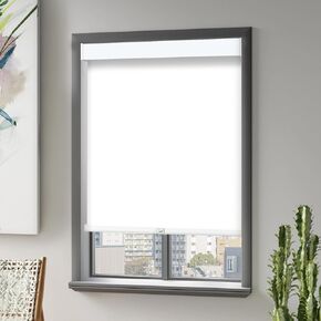 MING CHEN Cordless Roller Window Shades 100% Blackout Window Blinds with Thermal Insulated, UV Protection Privacy Roll Pull Down Shades for Home, Office (White, 24" Wx72 H)