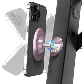 Orzero Upgraded Gym, Car Magnetic Phone Mount Holder Compatible for Mag-Safe, Dual Strong Magnets, Easily and Firmly Attaches to Metal Surface for Any Phones for Videos and Selfies - Black