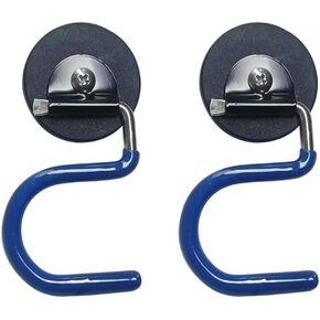 2PCS Broom Holder Magnetic Broom Hooks, Space-Saving Broom Mop Rake Rack, Stainless Steel Heavy Duty Broom Mop Handle Holder