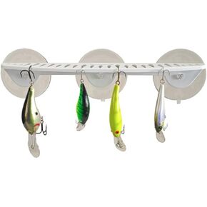 Super Suction 12'' Hook Rack, wht