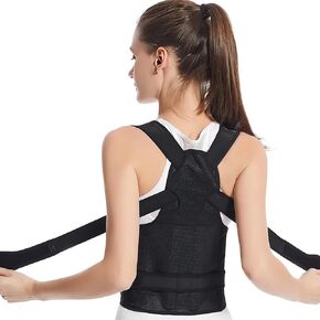 Posture Corrector, Adjustable Back and Shoulder Brace, Straightener for Posture, Back Pain Relief, Muscle Memory Support, Back Support and Posture Trainer (Large)