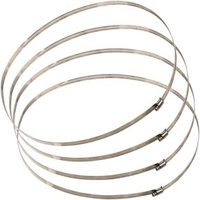 4 Pieces 550mm / 21.6inch Large Size Metal Stainless Steel Pipe Clamps Duct Clamps Hose Clamp Adjustable Ducting Clamps for Securing Hoses and Pipes Tube