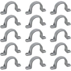 4 Inch 6pcs PVC Pipe Straps Reliable 2-Hole Plastic Conduit Clamps for Secure and Organized Mounting of PVC Pipes Conduits, and Cables UL Certified for Safety