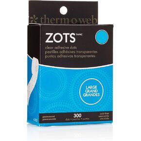 Thermoweb Zots Clear Adhesive Dots, Small, 3/16" Diameter x 1/64" Think, 300 Count
