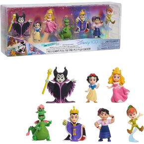 Disney100 Years of Spirited Adventures, Limited Edition 9-piece Figure Set, Officially Licensed Kids Toys for Ages 3 Up by Just Play