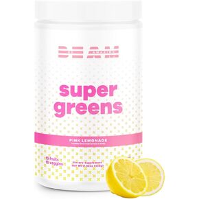 BEAM be Amazing Super Greens Powder with Prebiotics, Digestive Enzymes & Antioxidants | Energy Supplements, 17 Fruits & 8 Veggies | Gluten-Free Juice & Smoothie Mix | Sunny D, 20 Servings, 360 g in Kuwait