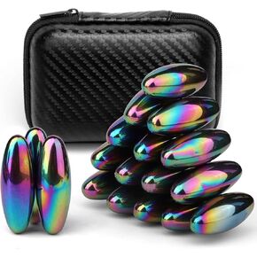 Refrigerator Science Kits Big Magnets Hematite Magnetic Rattlesnake Egg, Large Magnetic Decoration Set Fidget Magnet Rings Magic Blocks for Home Office Fridge WhiteBoard Adults(18 PCS)