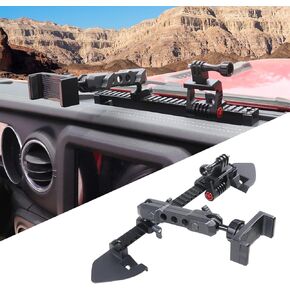 Upgraded Phone Mount for Jeep Wrangler, Dash Phone Holder for 2018 2019 2020 2021 2022 2023 Jeep Wrangler JL & Gladiator JT 2/4 Door Interior Accessories
