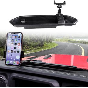 Upgraded Phone Mount for Jeep Wrangler, Dash Phone Holder for 2018 2019 2020 2021 2022 2023 Jeep Wrangler JL & Gladiator JT 2/4 Door Interior Accessories
