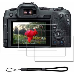 iDaPro Screen Protector for Canon EOS R3 + Top Screen Protector [2+2 Pack] EOSR3 Tempered Glass Easy Installation