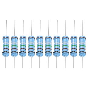 YOKIVE 30 PCS Metal Film Resistors, 0.15 Ohm Resistor with 2W 1% Tolerance, Lead, Good for DIY Electronic Projects (5 Color Bands, 15.5+/-1mm)