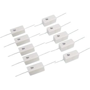 10pcs 430 ohm 430RΩJ 5 watt Axial Ceramic Cement Power Resistor 5W
