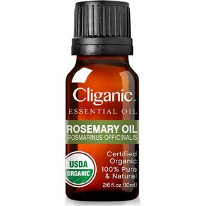 Cliganic Organic Rosemary Essential Oil, 2oz - 100% Pure Natural Undiluted, for Aromatherapy | Non-GMO Verified