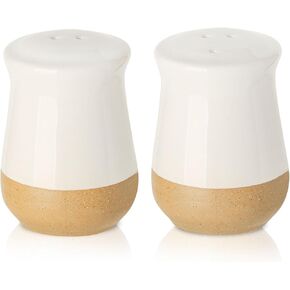 Farmhouse Ceramic Salt and Pepper Shakers Set, Tikooere Blue Vintage Rustic Salt Shakers of 2 for Kitchen and Restaurant Decor, Porcelain Spice Shaker for Compact Cooking,Travel,BBQ