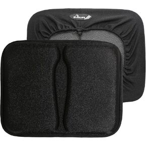 Gel Padded Seat Cushion Cover for Recumbent Bike & Rowing Machine - Extra Wide Thick Memory Foam with Gel Pad for Exercise Recumbent Bicycle and WaterRower, Concept2, for Women and Men Comfort