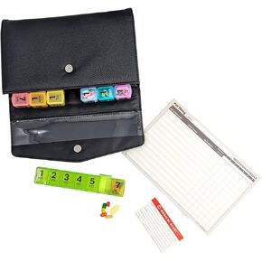 7 Times a Day Weekly Pill Box Organizer Case, Secure 7X Pillbox with Medication Schedule (7 Time-a-Day)