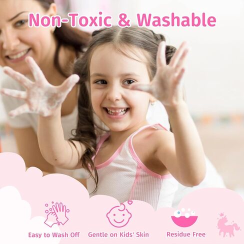 مجموعة مكياج تظاهرية للفتيات، مجموعة مكياج للأطفال للفتيات، مكياج للعب للفتيات الصغيرات، مجموعة مكياج تظاهرية للأطفال الصغار، مجموعة مكياج للأطفال، هدية للفتيات الصغيرات لعيد الميلاد، مع حقيبة للفتيات الصغيرات بعمر 3 سنوات فما فوق (41 قطعة in Kuwait