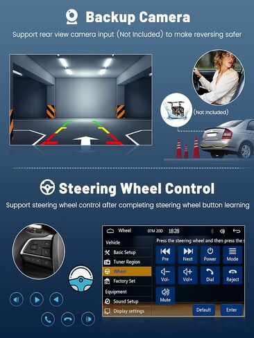(Stable) Hikity Wired Carplay Single Din Car Stereo, 7 Inch Flip Out Touch Screen Car Radio with Android Auto, Bluetooth, Mirror Link, Backup Camera, FM, USB, SWC, Voice Control Split Screen in Saudi Arabia