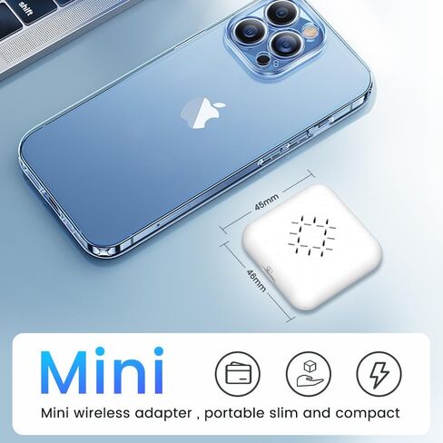محول CarlinKit 3.0 صغير لجهاز iPhone iOS 10+ وللسيارات المزودة بسلك Carplay من المصنع، محول CarPlay المحسن لعام 2023 يحول CarPlay السلكي إلى لاسلكي، بدون تأخير، سهل الاستخدام، دونجل صغير أنيق وخفيف الوزن in Saudi Arabia