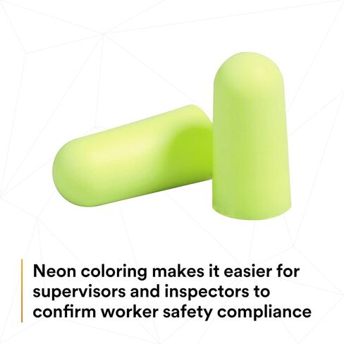 سدادات أذن 3M، 200 زوج/صندوق، E-A-Rsoft Yellow Neons 312-1250، غير سلكية، للاستعمال مرة واحدة، رغوة، NRR 33، حفر، طحن، تصنيع آلي، نشر، سنفرة، لحام، زوج واحد/كيس بولي in Saudi Arabia