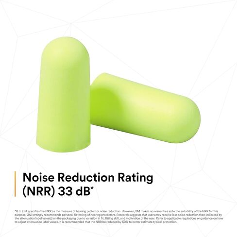 سدادات أذن 3M، 200 زوج/صندوق، E-A-Rsoft Yellow Neons 312-1250، غير سلكية، للاستعمال مرة واحدة، رغوة، NRR 33، حفر، طحن، تصنيع آلي، نشر، سنفرة، لحام، زوج واحد/كيس بولي in Saudi Arabia