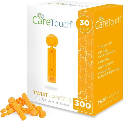 Care Touch Twist Top Lancets 30 Gauge, 100 Lancets, Shape, (Pack of 100) in Saudi Arabia