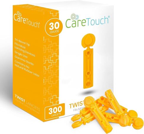 Care Touch Twist Top Lancets 30 Gauge, 100 Lancets, Shape, (Pack of 100) in Saudi Arabia