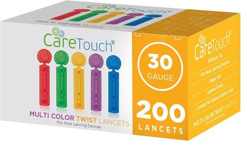 Care Touch Twist Top Lancets 30 Gauge, 100 Lancets, Shape, (Pack of 100) in Saudi Arabia