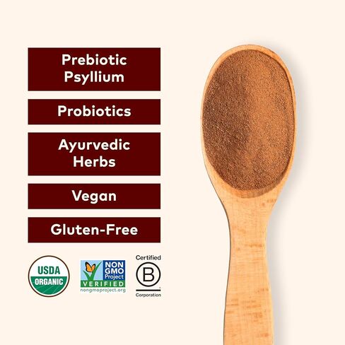 ORGANIC INDIA Psyllium Husk Pre & Probiotic Fiber - Psyllium Husk Powder, Keto, Paleo, Vegan, Gluten Free, Dietary Fiber Power, Psyllium Husk Whole - Original Flavor, 10 Oz Bag in Kuwait