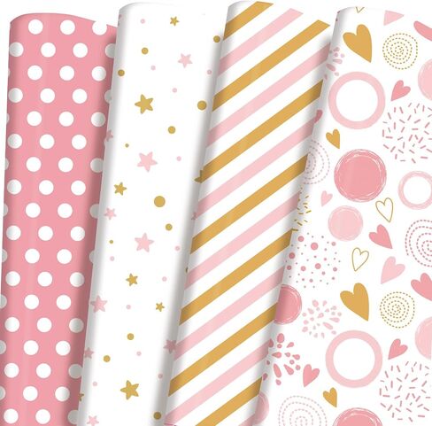 PlandRichW Kraft Wrapping Paper Folded 12 Sheets, Navy Geometric Design Kraft Paper for Christmas, Birthday, Holiday, Party, Baby Shower, Pre-Cut Each 20 X 29 Inches in Kuwait