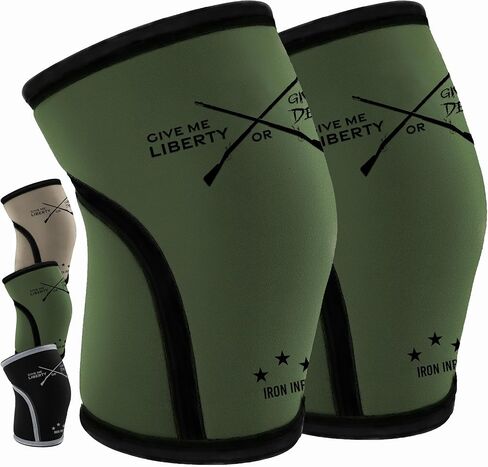 Knee Sleeves for Weightlifting & Powerlifting (7mm Pair) For Men & Women - Knee Wraps for Weight Lifting, Squats, Fitness, Gym Workout, Crossfit - IPF Approved Knee Compression Sleeve Support in Saudi Arabia