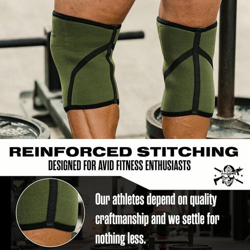Knee Sleeves for Weightlifting & Powerlifting (7mm Pair) For Men & Women - Knee Wraps for Weight Lifting, Squats, Fitness, Gym Workout, Crossfit - IPF Approved Knee Compression Sleeve Support in Saudi Arabia