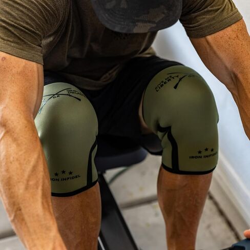Knee Sleeves for Weightlifting & Powerlifting (7mm Pair) For Men & Women - Knee Wraps for Weight Lifting, Squats, Fitness, Gym Workout, Crossfit - IPF Approved Knee Compression Sleeve Support in Saudi Arabia